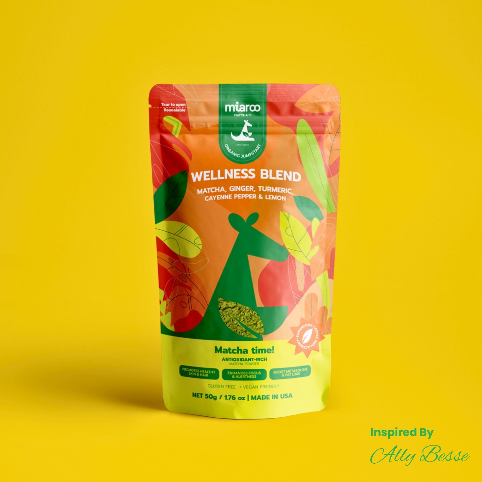 Superfood Wellness Blend | Matcha + Turmeric + Ginger – Miaroo